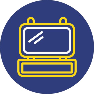 Moda tarzı arkaplan içerisindeki dizüstü simgesi