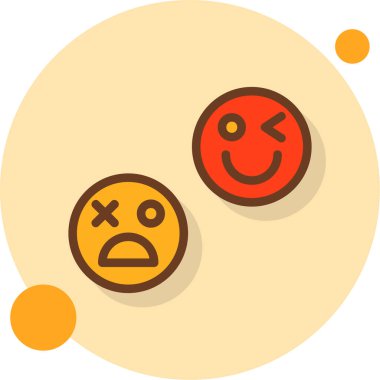 Smiley simgesi, vektör illüstrasyonu