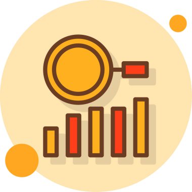 Doldurulmuş dış hat biçiminde analitik iş veri simgesi