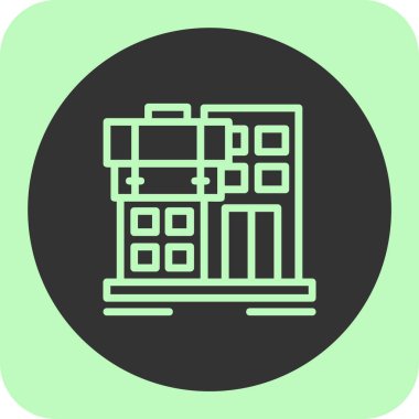 bina simgesi, vektör illüstrasyonu