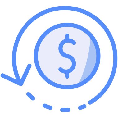 Dolar. Web simgesi basit illüstrasyon