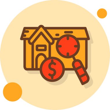 Gayrimenkul düz vektör simgesi