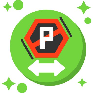 Park işareti vektör simgesi