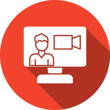 Bir bilgisayar simgesinin vektör illüstrasyonu