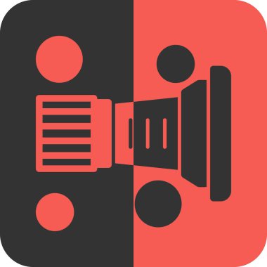 video kamera simgesi, vektör illüstrasyonu