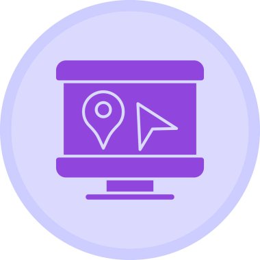 konum. Web simgesi basit illüstrasyon