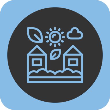 Doğa simgesinin vektör illüstrasyonu