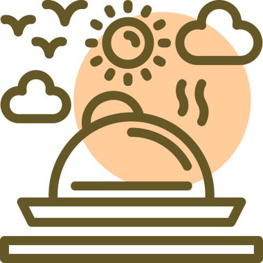 Hava durumu. Web simgesi basit illüstrasyon