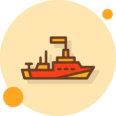 Gemi simgesi vektör illüstrasyonu