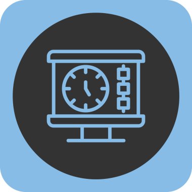 Saat simgesi vektör illüstrasyonu