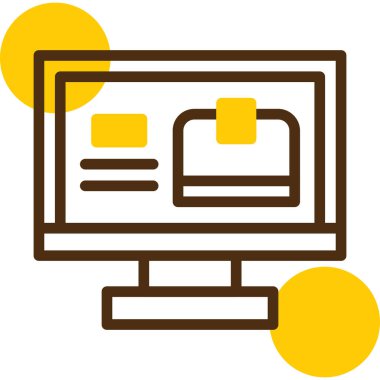 Bilgisayar. Web simgesi basit tasarım