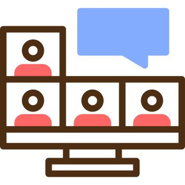 Bilgisayar ekranı. Web simgesi basit tasarım