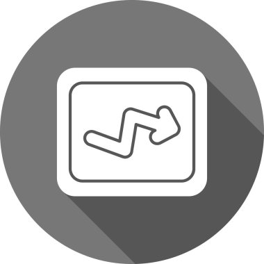 Tasarım ve arkaplan için doğru yön ok simgesi