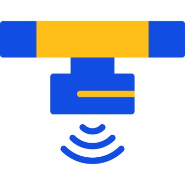 Kapalı devre televizyon. Web simgesi basit illüstrasyon