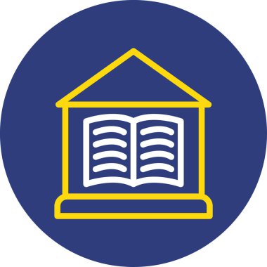 Okul. Web simgesi basit illüstrasyon
