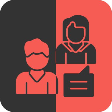 İş kadını düz simgesi, vektör, illüstrasyon, tasarım