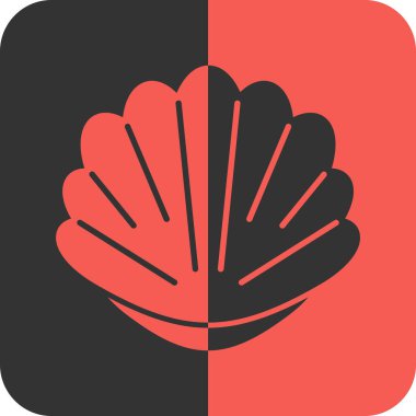 Kırmızı ve siyah simgenin vektör illüstrasyonu