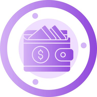 Para için. Web simgesi basit illüstrasyon