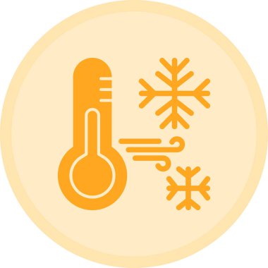 Düşük sıcaklık vektör simgesi