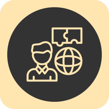 Genel yönetim simgesi soyut grupta izole edildi