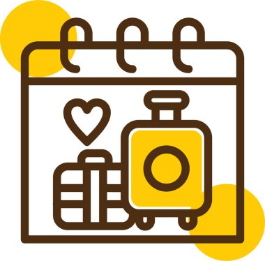 Beyaz arkaplanda izole edilmiş ana hat biçiminde tarih ve gün simgesi