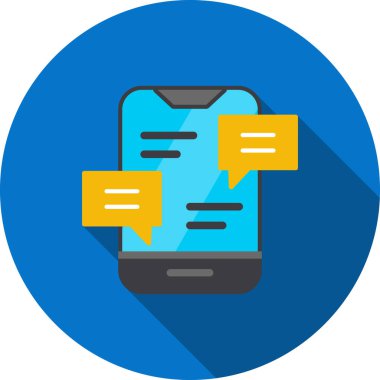 Sohbet mesajı vektör illüstrasyonu