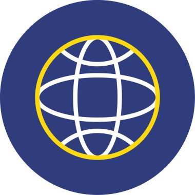 küresel vektör simgesi modern illüstrasyon