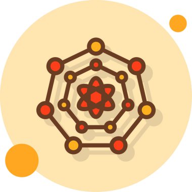 Bir virüs simgesinin vektör illüstrasyonu