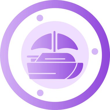 Bir gemi simgesinin vektör çizimi