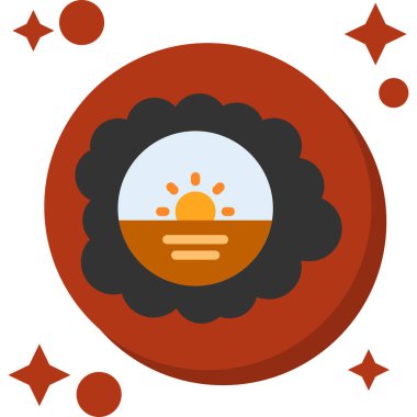 uzay gezegeni simgesi, vektör illüstrasyonu