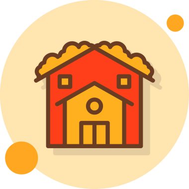 ev simgesini düz bir şekilde inşa etmek