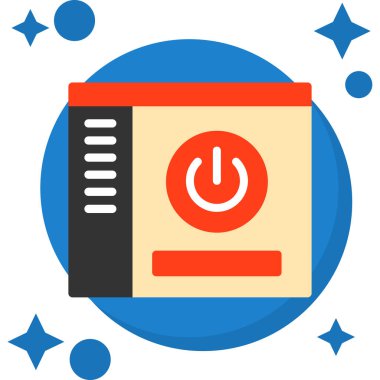 Düz tasarımda güç enerji simgesi