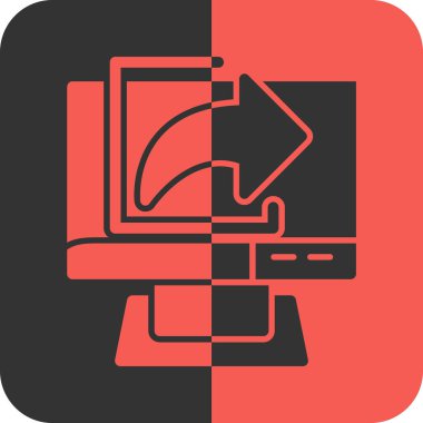 Bilgisayarlı dizüstü bilgisayar, vektör illüstrasyonu