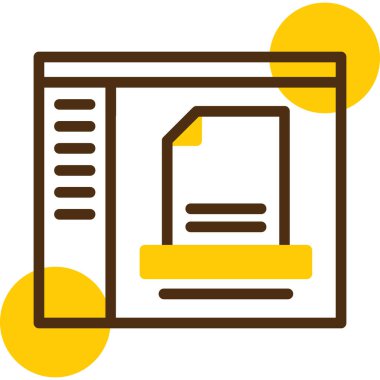 Bir belge simgesinin vektör illüstrasyonu