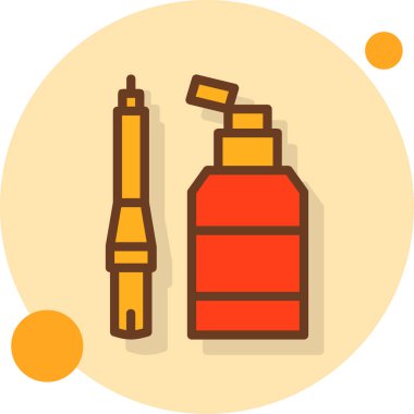 Yağ şişesi. Web simgesi basit illüstrasyon