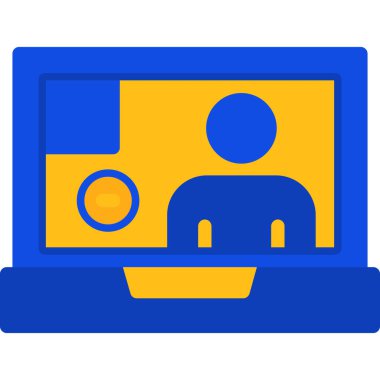 Bilgisayar. Web simgesi basit illüstrasyon