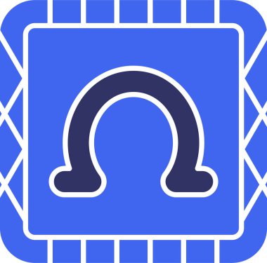 Mavi bir simgenin vektör illüstrasyonu