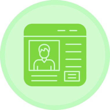 Kimlik kartı simgesi, modern basit illüstrasyon