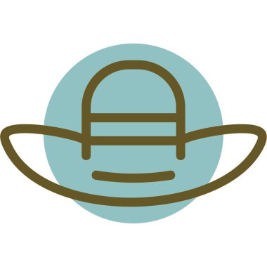 Bir şapka simgesinin vektör illüstrasyonu