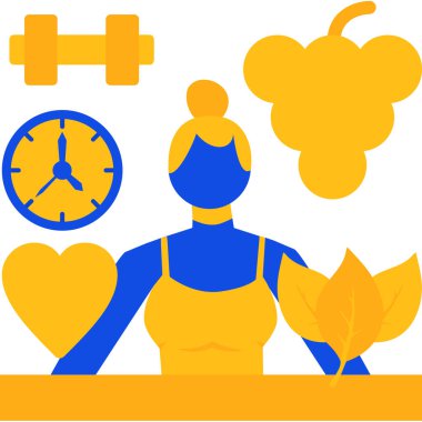 fitness düz simge tasarımı