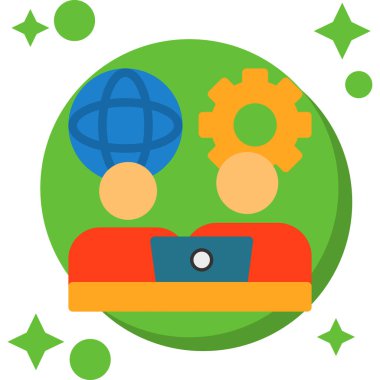 Robot simgesinin vektör illüstrasyonu