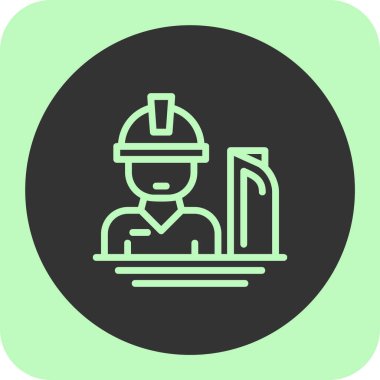 Mühendis. Web simgesi basit illüstrasyon