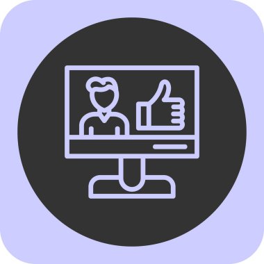 İnternet konseptinin web simgesi, vektör illüstrasyonu