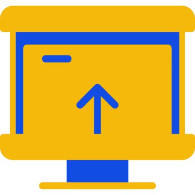 Bilgisayar. Web simgesi basit illüstrasyon