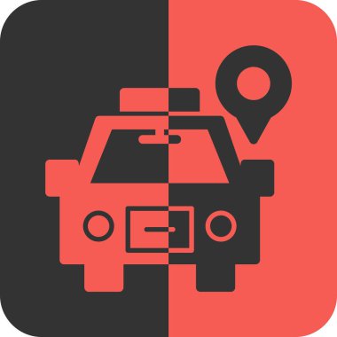 araba taksi simgesi vektör illüstrasyonu