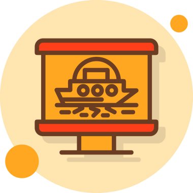 Tek bir simgenin vektör illüstrasyonu