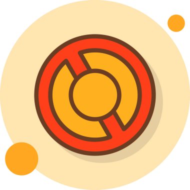 Modern ve gezegen ikonundan yoksun vektör çizimi