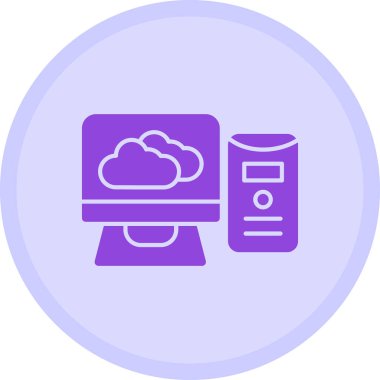 Düz biçimli bulut veri depolama simgesi