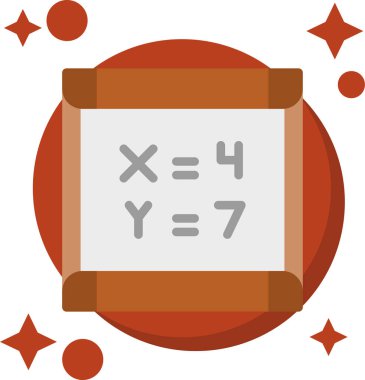 Matematik matematik modern simgesi, vektör illüstrasyonu