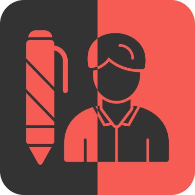 İnşaat işçisi simgesinin vektör illüstrasyonu